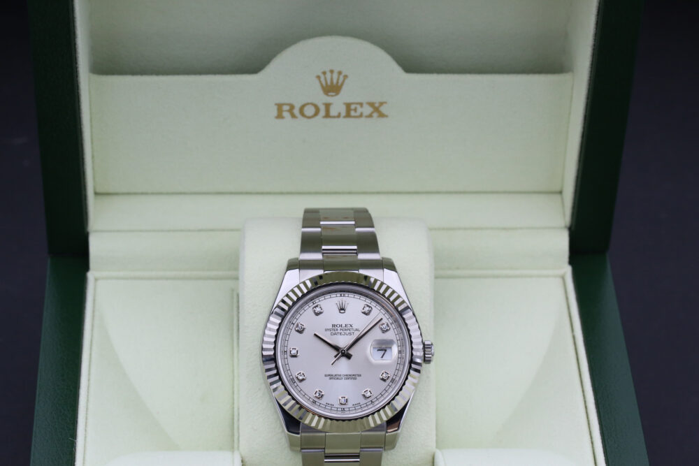 Rolex 116334 Silver Diamond DATEJUST II 41mm 2010 - Image 4