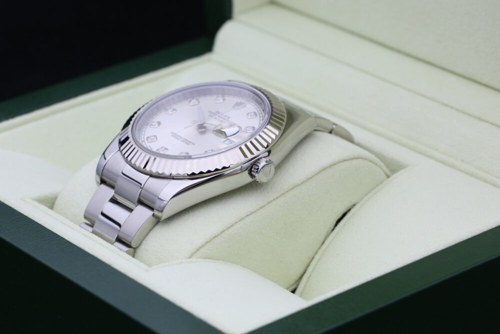Rolex 116334 Silver Diamond DATEJUST II 41mm 2010 - Image 6