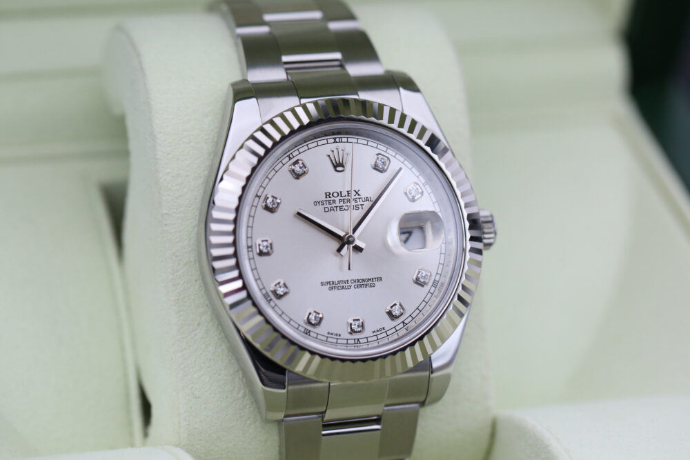 Rolex 116334 Silver Diamond DATEJUST II 41mm 2010 - Image 2